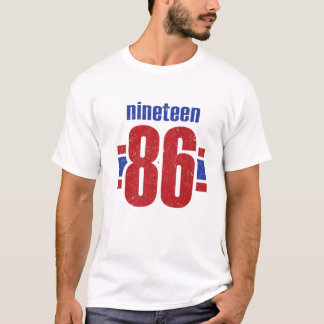 36-årig född 1986 Vintage Ninen 86 36:e bir T Shirt