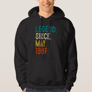 36 års ålder sedan maj 1987 36:e födelsedagen hoodie