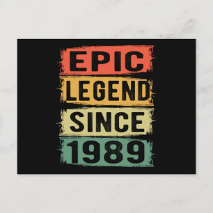 36 Års Födelsedag Episk Legend 36-årspresent Vykort