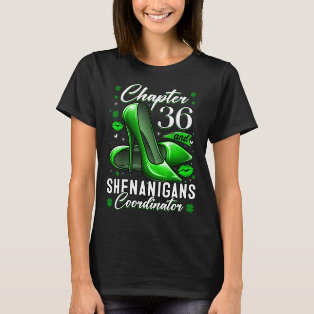 36 års gammal St Patrick-Day Shenanigans Coordina T Shirt (Framsida)