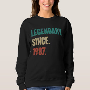36 ÅRS Vintage 1987 Födelsedag 36:e Dekorationen T Shirt