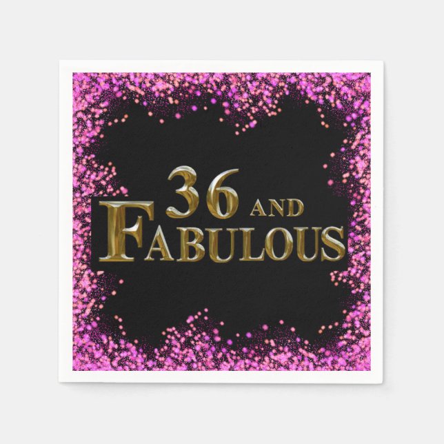 36-årsdag  pappersservett (Framsidan)