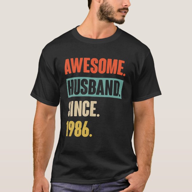 36 Bröllop-årsdag för gåva till honom - Fantastisk T Shirt (Framsida)