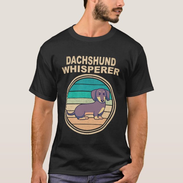 36 Dachshund Viskare Vintage T Shirt (Framsida)