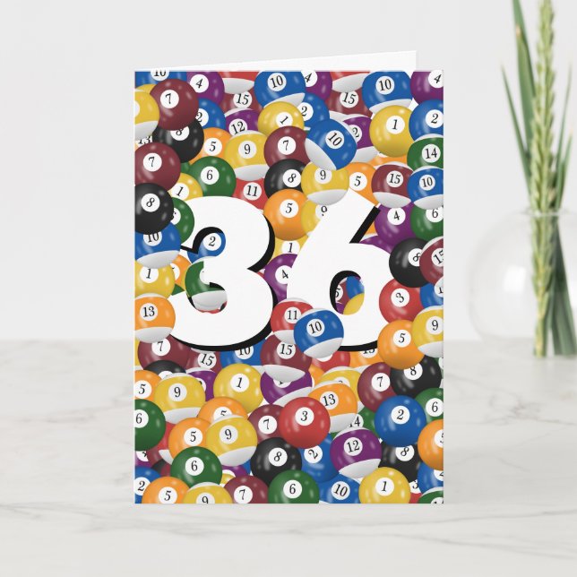36:e födelsedag i Bollar Kort (Framsida)