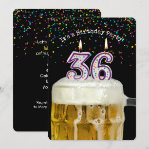 36:e födelsedag i Party Inbjudningar