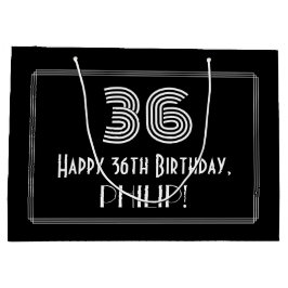 36:e födelsedagen - Art Deco Inspired Titta "36" o