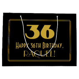 36:e födelsedagen - Art Deco Inspired Titta "36" o