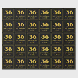 36:e födelsedagen - Art Deco Inspired Titta "36" o Presentpapper
