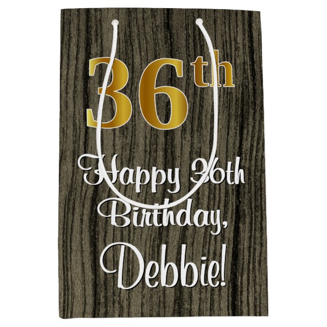 36:e födelsedagen: Elegant Faux Guld look #, Faux  (Framsidan)