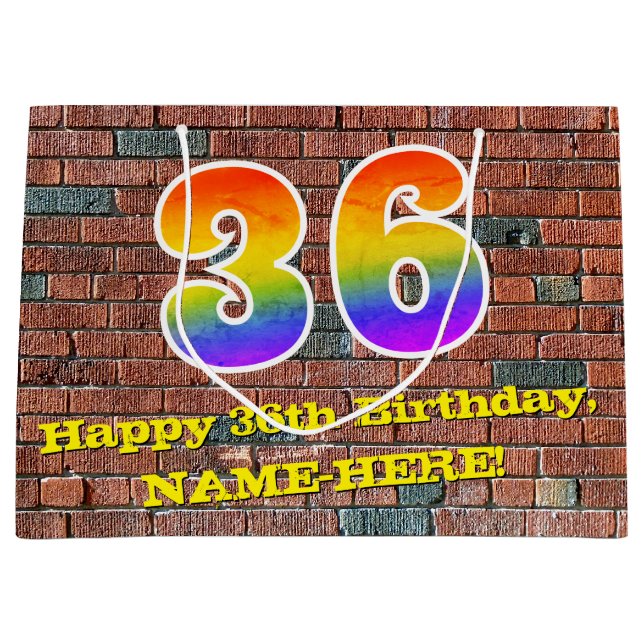 36:e födelsedagen: Roligt, Graffiti-Inspired Rainb (Framsidan)