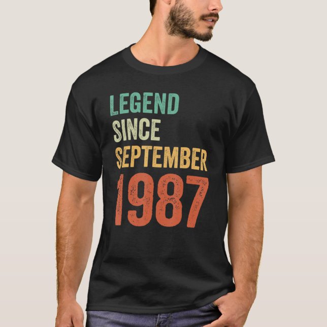 36:e födelsedagslegend sedan september 1987 Wo T Shirt (Framsida)