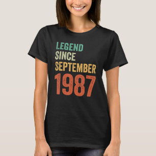 36:e födelsedagslegend sedan september 1987 Wo T Shirt