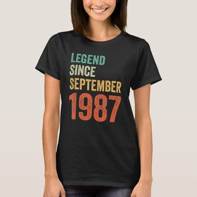 36:e födelsedagslegend sedan september 1987 Wo T Shirt (Framsida)