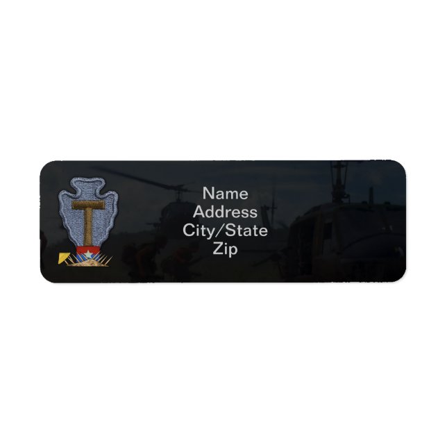 36:e infanteridivision vietnam nam krig plåster returadress etikett (Framsidan)