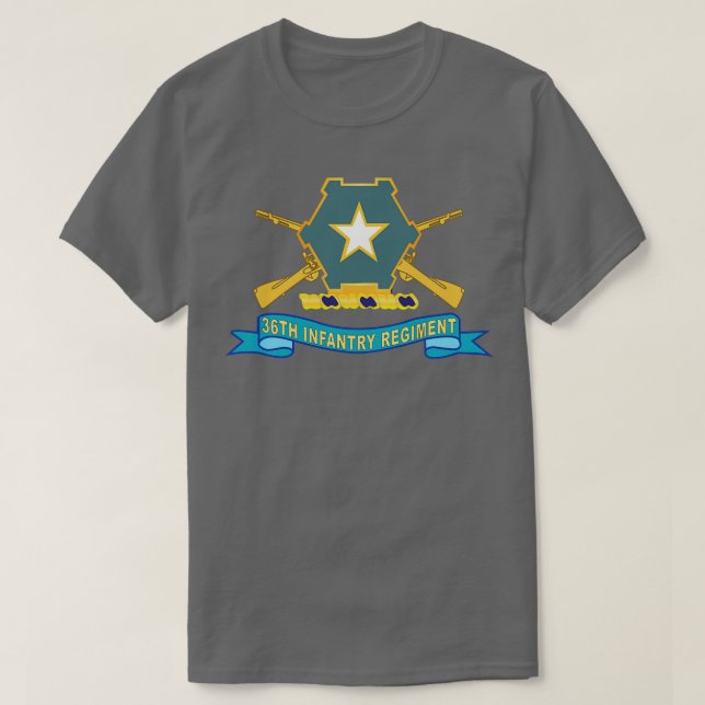36:e infanteriregim DUI med Br Ribbon X T Shirt (Design framsida)