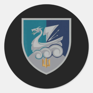 36:e marininfanteribrigaden (Ukraina) Ukrainska Mi Runt Klistermärke