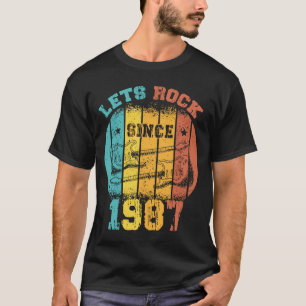 36:e Vintagen 1987 Retro 36-åriga Guit T Shirt