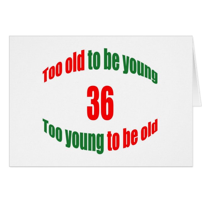 36 för gammalt hälsningskort (Framsidan Horizontal)