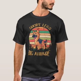 36 Korta Ben Stor Attityd Söt Tysk Schäferhund T Shirt