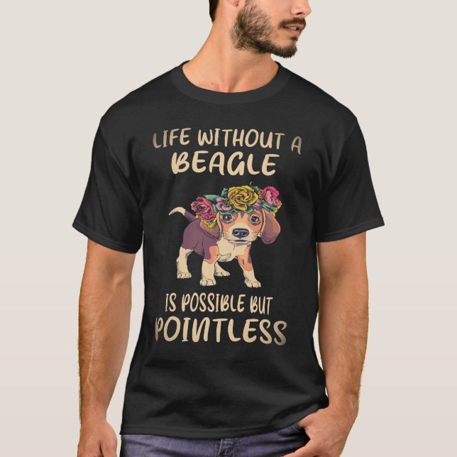 36 Liv utan beagle T Shirt (Framsida)