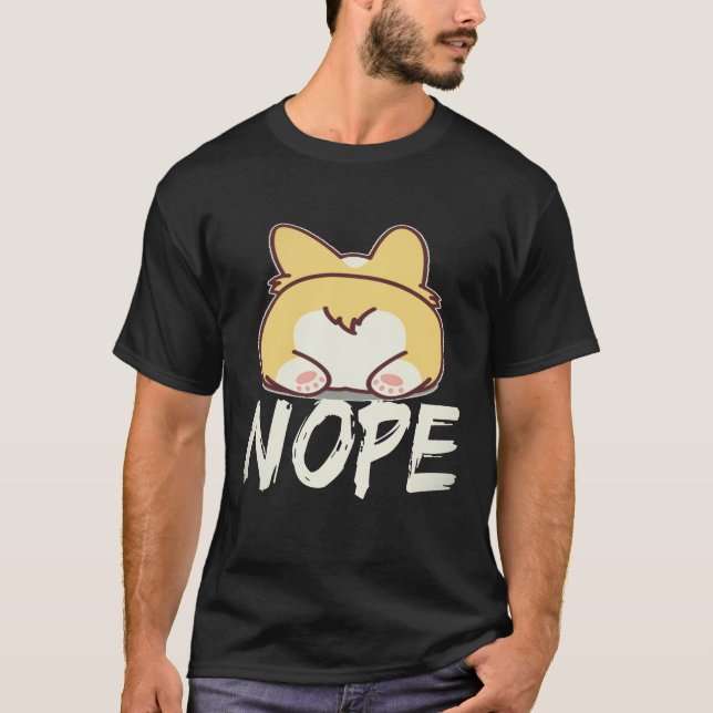 36 Nej - Corgi T Shirt (Framsida)