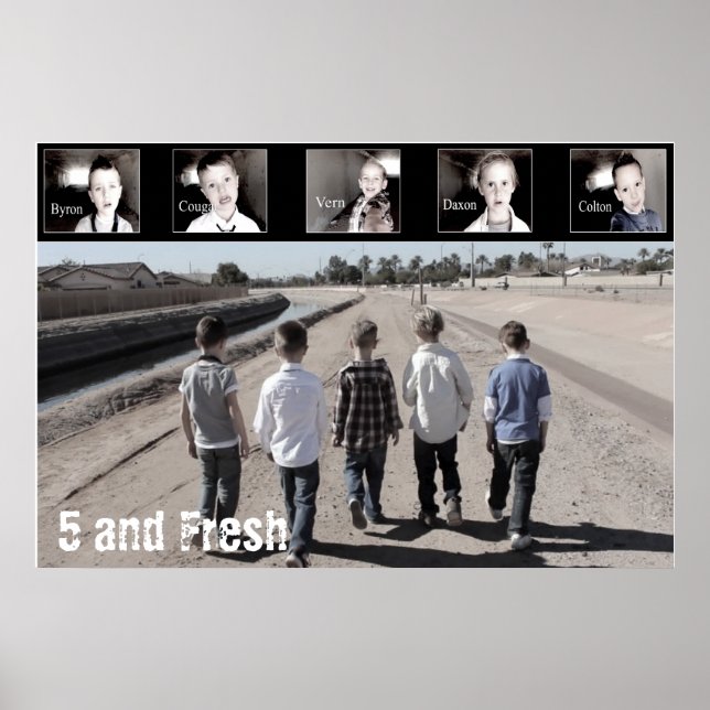 36 tum x 24 tum fem och färsk Poster-Walking Poster (Framsidan)