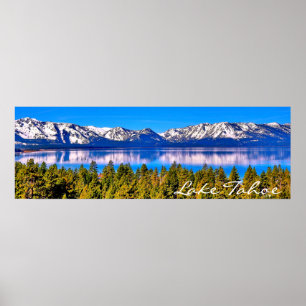 36-tums X 12-tums SCENIC SJÖ TAHOE POSTER PREMIUM