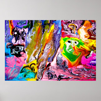 36-tums x 24-tums POSTER FÄRGKALEIDOSCOPE MATTE AR