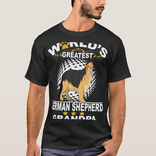 36 Världens Bästa Tyska Vargfarfar Tysk T Shirt (Framsida)