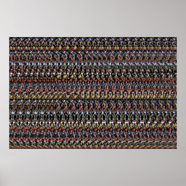36" x24" "Fotstjärna" 3D Poster med Magic Öga®