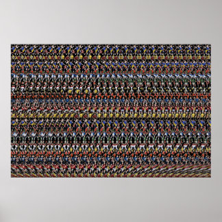 36" x24" "Fotstjärna" 3D Poster med Magic Öga®