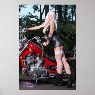 36" x 24" Chrissy kattungestativ av mig Poster