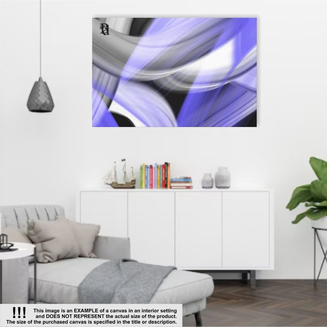 36 x 24-tums Lavender Måne Trend Abstrakt Art Viol Canvastryck (Skapare uppladdad)