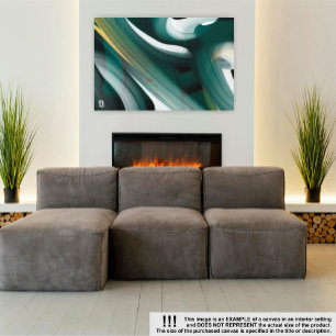 36 x 24-tums Trend Abstrakt Art Canvas Black White