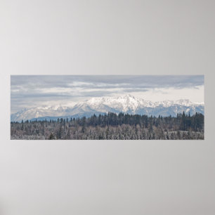 36x12 Olympisk bergsomfång Poster