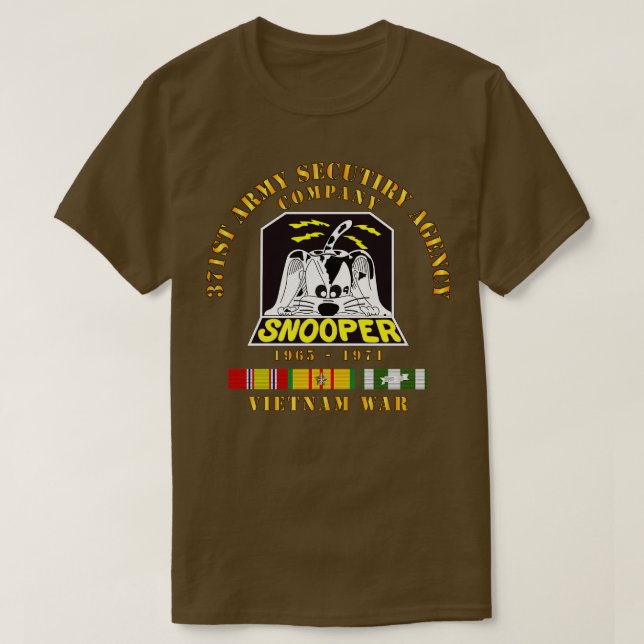 371st ASA Company 1965 1971 w VN SVC T Shirt (Design framsida)