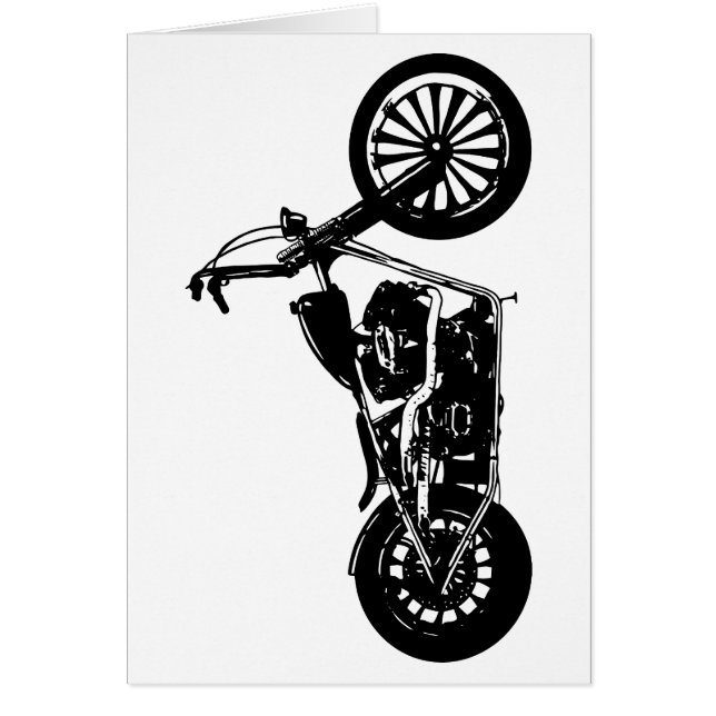 374 Chopper Bike Hälsningskort (Framsidan)
