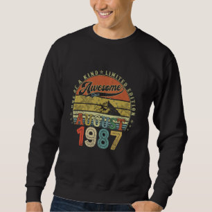 37 Åldersgåvor För manar augusti 1987 37 t Lång Ärmad Tröja