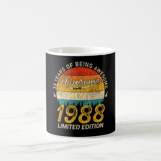 37 år gammal Retro Fantastisk 1988, 37:e födelseda Kaffemugg (Center)