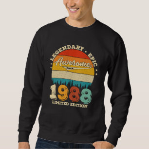37 år gammal Retro Fantastisk 1988, 37:e födelseda Lång Ärmad Tröja