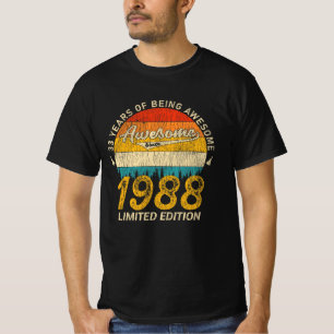 37 år gammal Retro Fantastisk 1988, 37:e födelseda T Shirt
