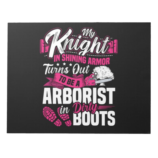 37.Arborist för en Träd-trimmer Anteckningsblock (Framsida)