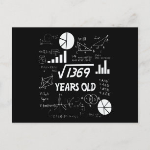 37 Årig Födelsedag Matematiklärare 37-årspresent Vykort