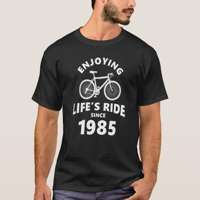 37-åriga Bikerna Bicycle Bike 1985 37:e T Shirt (Framsida)