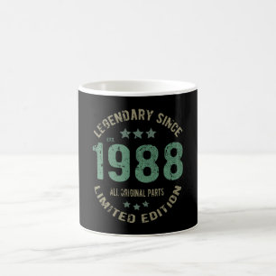 37-åriga dagen 1988 Legend 37:e födelsedagspresent Kaffemugg