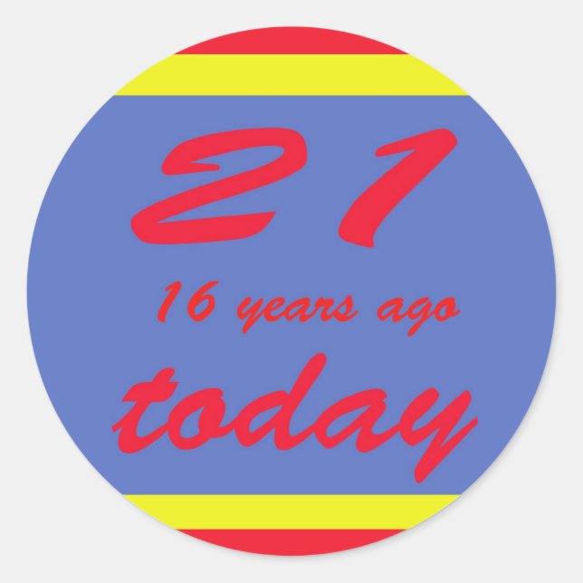 37-årsdag runt klistermärke (Framsida)