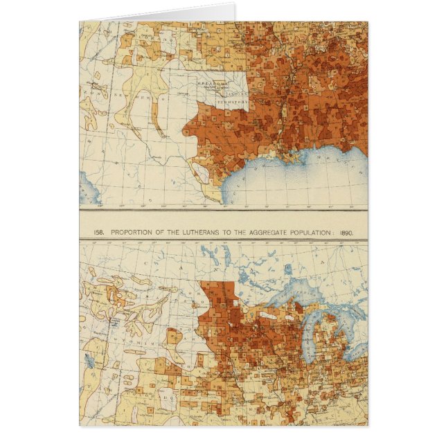 37 baptister, lutherans 1890 hälsningskort (Framsidan)