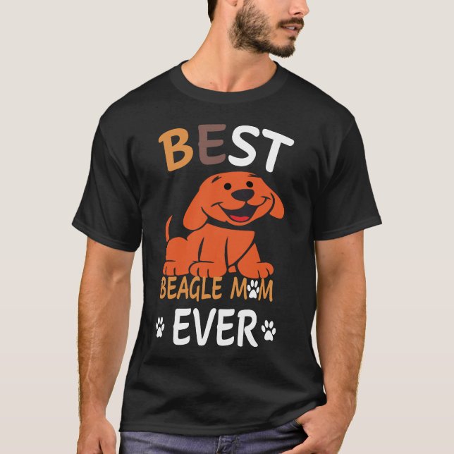 37 Bästa Beagle Mamma någonsin T Shirt (Framsida)
