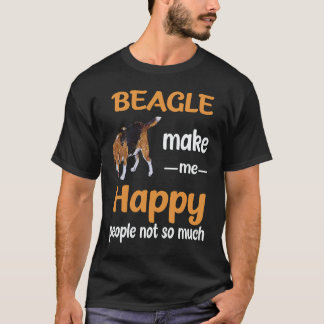 37 Beagle Make Me Happy People Not So Much Beagle T Shirt